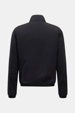 Moorer Blouson 'Giove' dark navy, Rückansicht, ultraleichter Blouson mit Kapuze im Kragen, Slim Fit, Microfaser, elastische Abschlüsse, halb gefüttert.