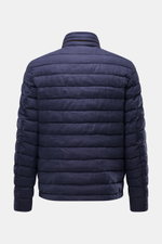 Rear view of the Moorer Down jacket 'Alec' navy melange, an elegant quilted jacket with classic topstitch and concealed hood in collar.

Description: <p>This elegant quilted jacket 'Alec' by MOORER will see you through the changing seasons in style. The l
