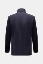 Fay Jacke 'Duty Jacket' navy, Rückansicht, Slim Fit, leichter Microfaserstoff, Stehkragen, zwei-Wege-Reißverschluss, Karabinerverschluss, halb gefüttert.