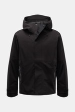 Canada Goose Jacke 'Rupert' schwarz, frontal fotografiert, Slim Fit, wasserdicht mit Kapuze, Zwei-Wege-Reißverschluss, verstellbaren Bündchen und Saum, atmungsaktiv, Microfaser.