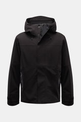 Canada Goose Jacke 'Rupert' schwarz, frontal fotografiert, Slim Fit, wasserdicht mit Kapuze, Zwei-Wege-Reißverschluss, verstellbaren Bündchen und Saum, atmungsaktiv, Microfaser.