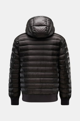 C.P. Company Daunenblouson schwarz, Rückansicht, wasserabweisend, ultraleicht mit Ripstop-Microfaser, Kapuze, Slim Fit, elastische Abschlüsse, tonales Futter.
