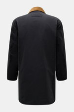 Barbour Parka 'Icons Border' dark navy von hinten, leichter Parka mit Cord-Kragen, Baumwoll-Microfaser-Mix, Regular Fit, Windblende, schräge Taschen.