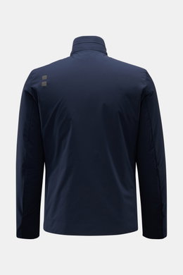 UBR Jacke 'Viper' navy Rückansicht, Slim Fit, wasserabweisend, elastische Microfaser, hochschließender Kragen, Reflektor-Details, leicht und warm.