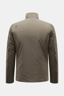 UBR Jacke 'Viper' graugrün, Rückansicht, superleichte, elastische Microfaser, wasserabweisend, Slim Fit, zwei-Wege-Reißverschluss, reflektierende Details.