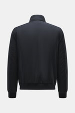 Rear view of Moorer Down blouson 'Janos' navy, high-quality microfibre, slim fit, standing collar with snap buttons, ribbed bands, warm down lining. 

<p>The down blouson 'Janos' by MOORER perfectly combines functionality and timeless style. Made of high-