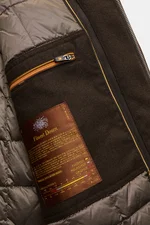 Close-up angled view of the inside pocket and label of the Moorer Down blouson 'Janos' dark brown, showing the warm down lining and zipper details.

Description: <p>The down blouson 'Janos' by MOORER perfectly combines functionality and timeless style. Ma