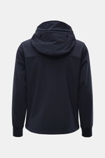 C.P. Company Softshell-Jacke 'C.P. Shell-R Goggle Jacket' navy, Rückansicht, Kapuze mit Goggle Lenses, recycelte Microfaser, wind- und wasserabweisend, Slim Fit.