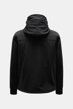 C.P. Company Softshell-Jacke 'C.P. Shell-R Goggle Jacket' schwarz, Rückansicht, Softshell recycelte Microfaser, Kapuze mit Goggle Lenses, wind- und wasserabweisend, Slim Fit, elastisch, atmungsaktiv, Zwei-Wege-Reißverschluss, Handwärmetaschen, flexible Ri
