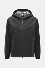 Stone Island Jacke 'Stellina' dunkelgrau, frontale Ansicht, Gore-Tex, wind- und wasserdicht, Kapuze, getapte Reißverschlüsse, Regular Fit, elastische Ärmelbündchen.
