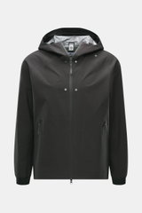 Stone Island Jacke 'Stellina' dunkelgrau, frontale Ansicht, Gore-Tex, wind- und wasserdicht, Kapuze, getapte Reißverschlüsse, Regular Fit, elastische Ärmelbündchen.