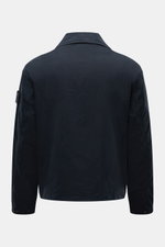 Stone Island Jacke 'David Light-TC Ghost Piece' navy Rückansicht, hochwertige Microfaser, Anti-Drop-Finish, samtiger Griff, Regular Fit, Umlegekragen, tonales Kompass-Badge, regulierbarer Saum.
