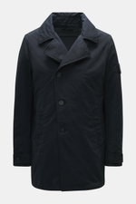 Stone Island Jacke 'David-TC Ghost Piece' navy, Frontansicht, Slim Fit, Microfaser mit Anti-Drop, tonales Badge, Umlegekragen, Leistentaschen.