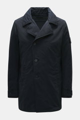 Stone Island Jacke 'David-TC Ghost Piece' navy, Frontansicht, Slim Fit, Microfaser mit Anti-Drop, tonales Badge, Umlegekragen, Leistentaschen.