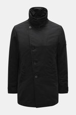 Stone Island Jacke 'David-TC Ghost Piece' schwarz, Rückansicht, Microfaser mit Anti-Drop-Finish, Slim Fit, gesteppt, wattiert, tonales Badge am Ärmel.