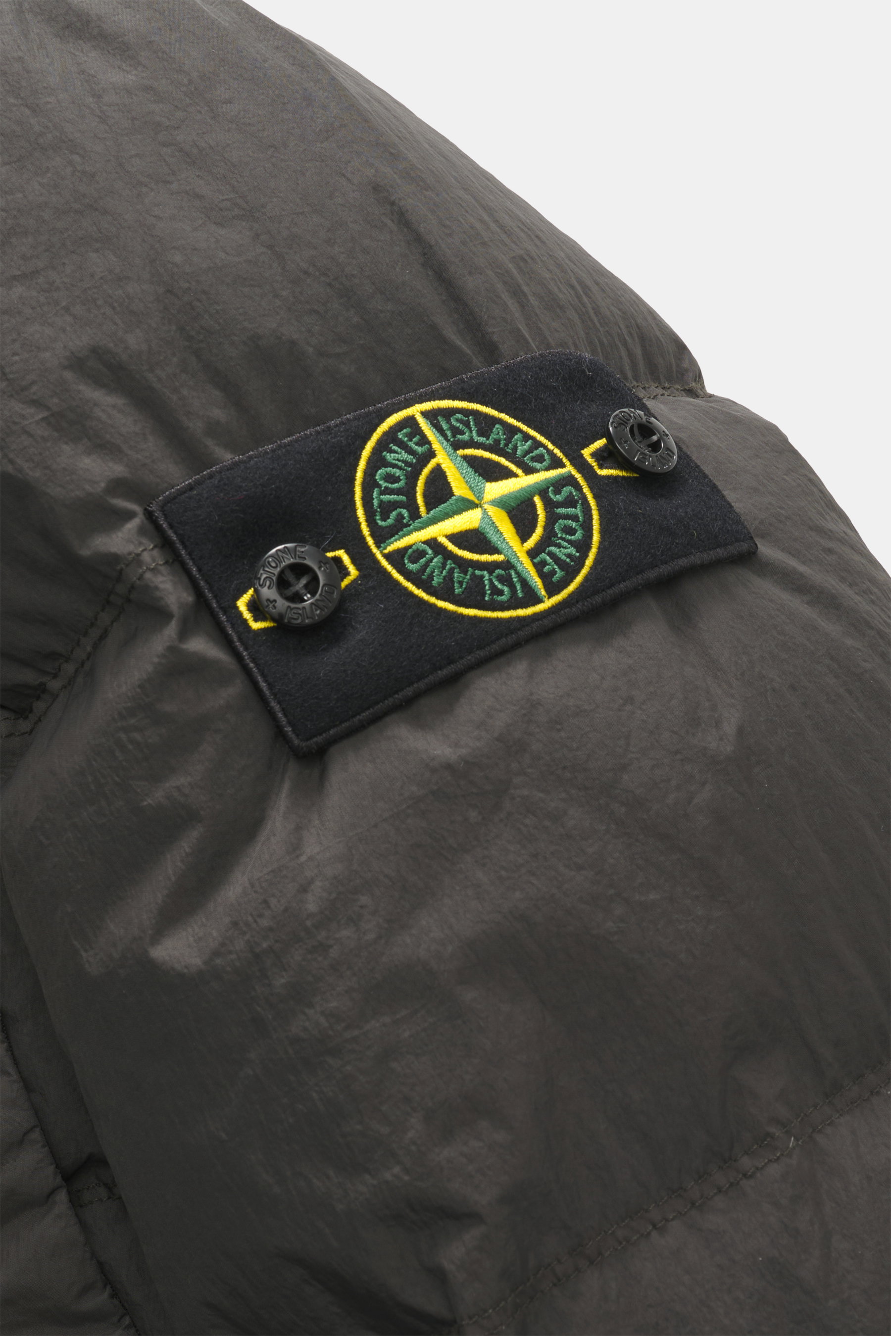 STONE ISLAND down jacket 'Garment Dyed Crinkle Reps NY' grey green