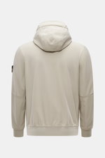 Stone Island Softshell-Blouson 'Light Soft Shell-R e.dye Technology' sand, Rückansicht mit Kapuze, wind- und wasserabweisend, Slim Fit, elastische Microfaser.