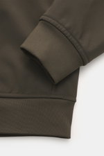 Stone Island Softshell-Blouson 'Light Soft Shell-R e.dye Technology' graubraun, Detailansicht Bündchen, elastische Microfaser, wind- und wasserabweisend, Slim Fit.