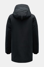 Canada Goose Daunenparka 'Langford' schwarz Rückansicht mit Kapuze, Arctic-Tech-Material, Daunenfüllung, Regular Fit und funktionalem Design.