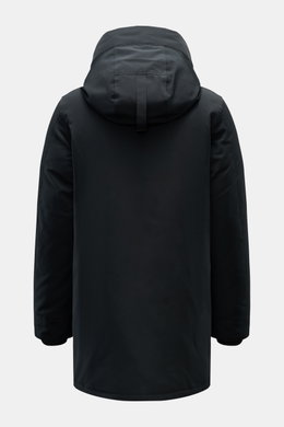 Canada Goose Daunenparka 'Langford' schwarz Rückansicht mit Kapuze, Arctic-Tech-Material, Daunenfüllung, Regular Fit und funktionalem Design.