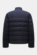 Rear view of the Canada Goose Down jacket 'Metro' dark blue, showcasing its slim fit, elastic cuffs, and high collar with soft lining.

Description: <p>Maximum comfort in a lightweight design: The sporty 'Metro' jacket from CANADA GOOSE features warming d