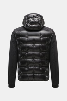 Parajumpers Softshell-Daunenjacke 'Vigolo' schwarz von hinten, Ripstop Microfaser, Softshell, Daunenfüllung, wasserabweisend, atmungsaktiv, Slim Fit.