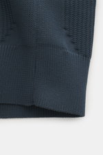 Nahaufnahme von der Parajumpers Strickjacke 'Hart River' petrol, Strick aus hochwertiger Microfaser und Baumwolle, mittelfeines Strickbild, patent-Strickmuster, Slim Fit.