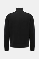 Parajumpers Strickjacke 'Levico' schwarz, Rückansicht, Regular Fit, Strick aus Wolle und Microfaser, weicher Griff, mittelfeines Strickbild, gerippter Stehkragen, Ärmelbündchen, Saum mit Logo-Badge, doppelt gearbeitete Abschlüsse.