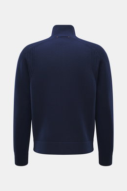 Parajumpers Strickjacke 'Levico' navy, Rückansicht, Strick aus Wolle und Microfaser, schwere Qualität, weicher Griff, mittelfeines Strickbild, Regular Fit.