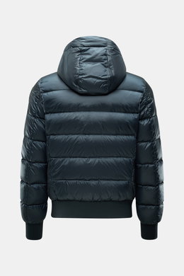 Parajumpers Daunenblouson 'Pharrell' petrol, Rückansicht, gesteppte, wasserabweisende Microfaser mit Kapuze, leichter Daunenfüllung, Slim Fit, winddicht, atmungsaktiv.