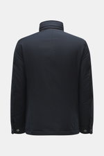 Rear view of the Moorer Down Jacket 'Pagni' navy, Slim Fit with stand-up collar, snap buttons on cuffs, made of water-repellent microfiber.