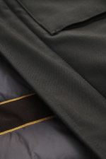 Close-up side view of Moorer Down jacket 'Mougi' anthracite, showing smooth viscose-microfiber blend fabric and stitching details.

<p>Functional outerwear with timeless elegance from MOORER: Ready for autumn with the down jacket 'Mougi' made of high-qual