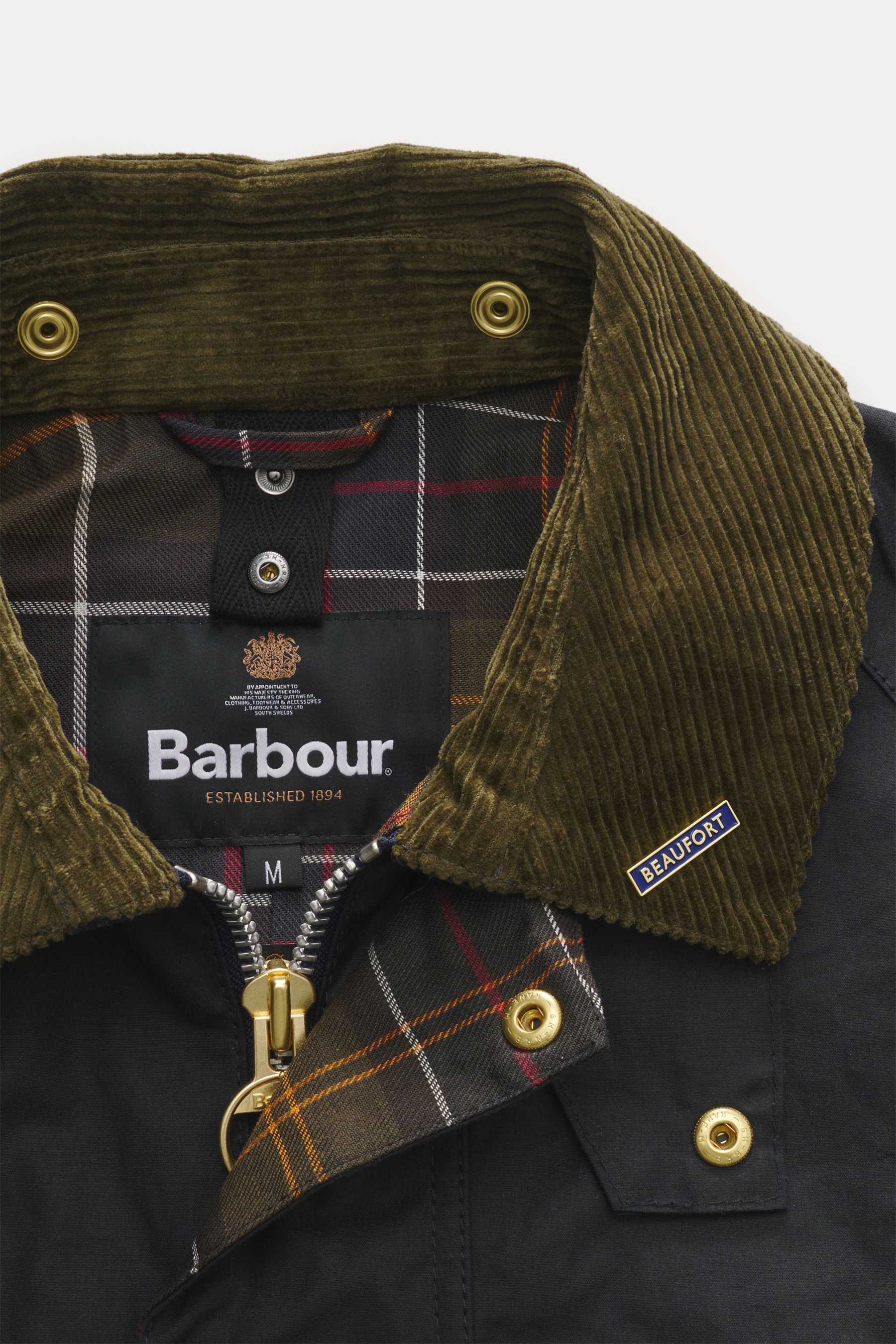 BARBOUR Wax Jacket 'Beaufort Icons' dark navy