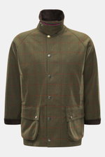 Front view of the Barbour Paul Smith Loves Barbour Beaufort Wool Jacket in olive with red tartan pattern, corduroy collar, and snap buttons.

Description: <p>Cool collaboration from BARBOUR and PAUL SMITH: The 'Beaufort' wool jacket made of pure wool with