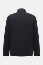 Montecore Cashmere Jacke navy in Slim Fit, reine Cashmere, ungefüttert, Umlegekragen, Rückansicht, Taschen in Seitennaht.