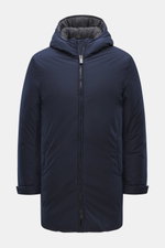 Sealup Parka 'Hurricane' navy frontale Ansicht, Microfaser, Regular Fit, wind- und wasserabweisend, mit Kapuze, Zwei-Wege-Reißverschluss, Saum regulierbar.