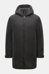 Sealup Parka 'Hurricane' dunkelgrau, frontal fotografiert, mit Kapuze, hochwertiger Microfaser, Regular Fit, wind- und wasserabweisend, Zwei-Wege-Reißverschluss, paspelierte Hüfttaschen, Ärmel mit Knopf, regulierbarer Saum, drei Innentaschen, geschmeidige