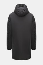 Sealup Parka 'Hurricane' dunkelgrau von hinten, wind- und wasserabweisend, mit Kapuze, Microfaser, Regular Fit, Saum regulierbar.
