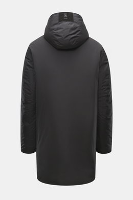 Sealup Parka 'Hurricane' dunkelgrau von hinten, wind- und wasserabweisend, mit Kapuze, Microfaser, Regular Fit, Saum regulierbar.