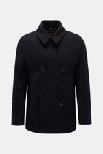 Frontansicht der Sealup Cabanjacke 'Amalfi Peacoat' dark navy, Slim Fit, weicher Wolle-Cashmere-Mix, zweireihig mit breitem Reverskragen.