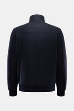 Rückansicht des Colombo Kid Cashmere Blouson navy, Slim Fit, aus reinem Kid Cashmere mit Stehkragen, Nerzfell-Innenfutter, wasserabweisend, weicher Griff.
