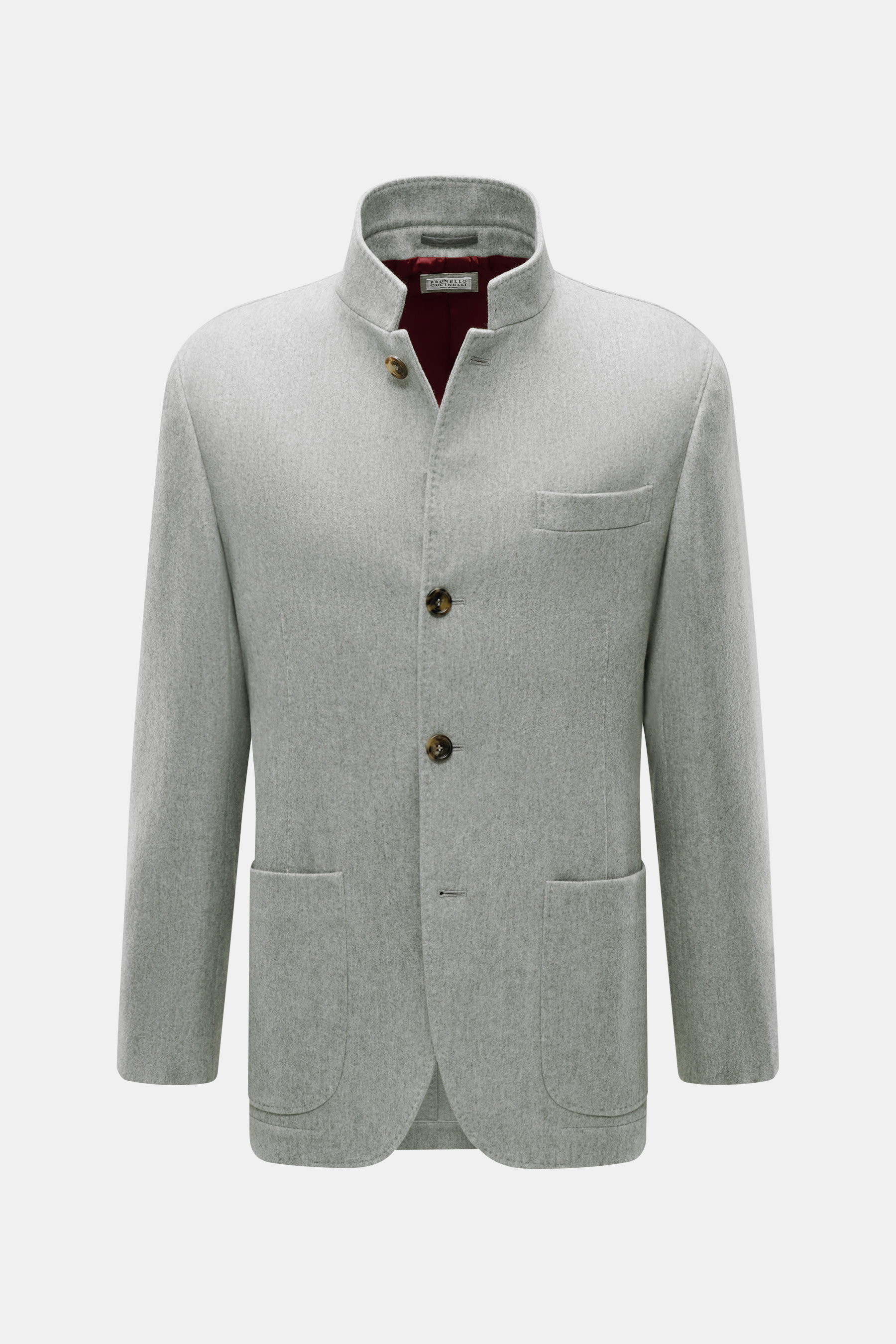 Cashmere Jacke hellgrau meliert