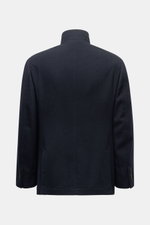 Brunello Cucinelli Cashmere Jacke navy, hinten fotografiert, wasserabweisend, Slim Fit, reiner Cashmere, mit variablen Revers und Seitenschlitzen