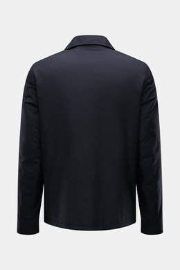 Brunello Cucinelli Jacke navy, Rückansicht, Slim Fit, hochwetige Microfaser, weicher Griff, wind- und wasserabweisend, leichte Wattierung, Umlegekragen.
