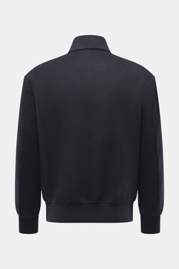 Rückansicht des Rifugio Blouson 'Favola' navy aus Wolle-Cashmere-Mix, slim fit mit Stehkragen, Bündchen und weichem Griff.