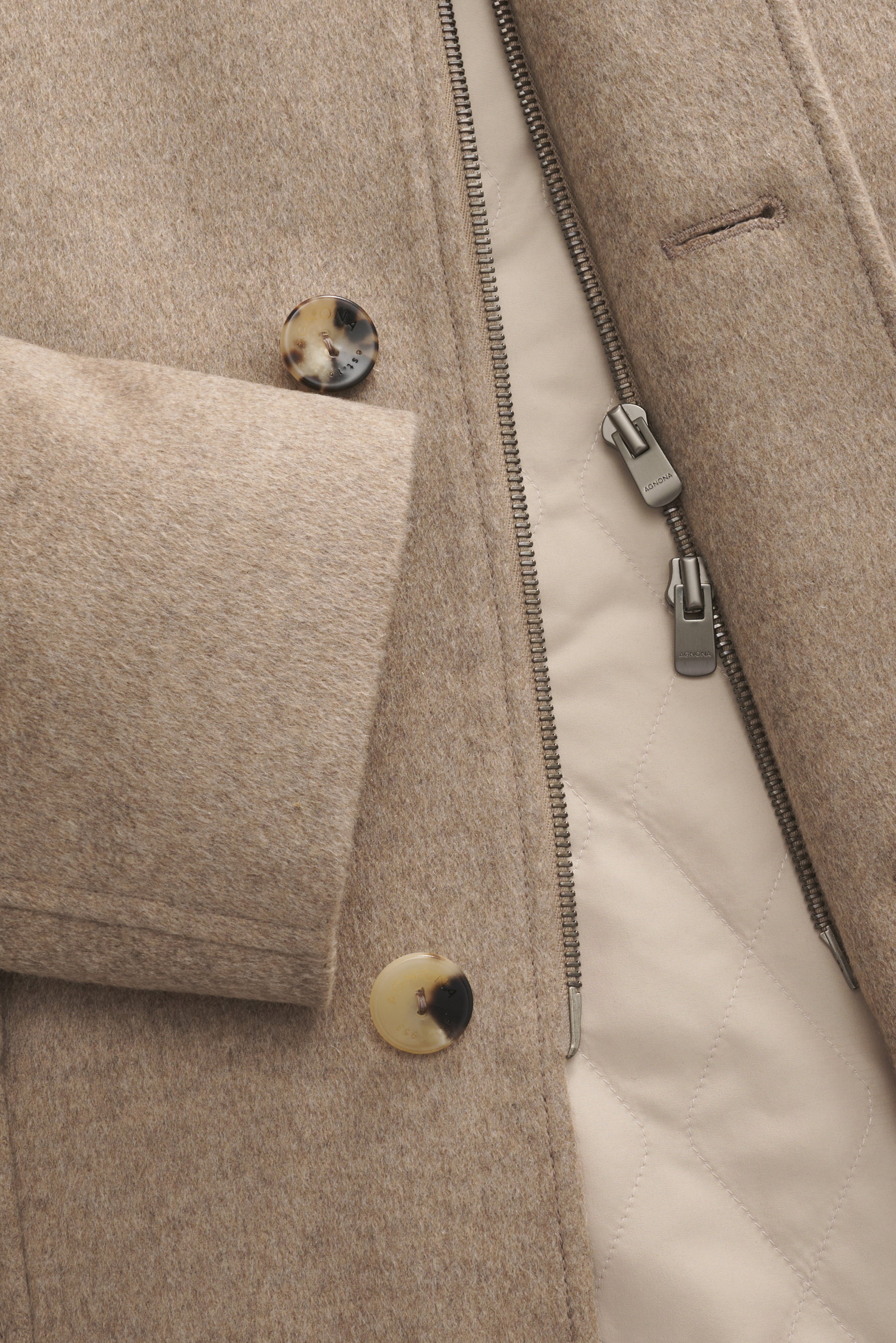 AGNONA Cashmere Jacket beige melange