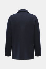 Rear view of the Lunaria Cashmere Cashmere Jacket navy, showcasing its pure cashmere fabric, slim fit, and notch collar design. 

Description: <p>Timeless elegance, masterfully staged: The exclusive, lightweight jacket from LUNARIA CASHMERE combines a cle