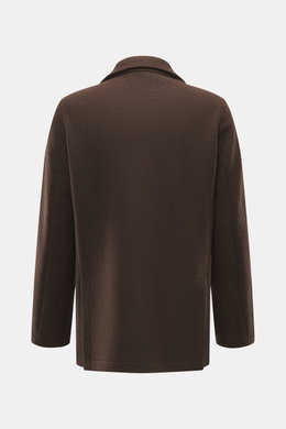 Back view of the Lunaria Cashmere Cashmere Jacket Dark Brown, showcasing timeless elegance and soft pure cashmere fabric with a slim fit.

Description for context: <p>Timeless elegance, masterfully staged: The exclusive, lightweight jacket from LUNARIA CA