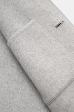Close-up of Ami Paris Grey Jacket sleeve showing patch hip pocket and buttonhole, highlighting soft wool-cashmere texture.

Description: <p>Stylish through the transitional season: This jacket by AMI PARIS convinces with a casual cut made of wool and cash