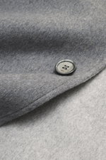 Close-up front side view of Ami Paris Grey Jacket showing textured wool-cashmere fabric and branded button.

Description: <p>Stylish through the transitional season: This jacket by AMI PARIS convinces with a casual cut made of wool and cashmere – a versat